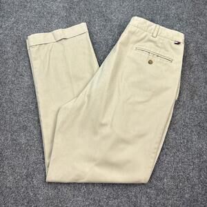 Vintage Tommy Hilfiger Chino Pants Mens Size 36x32 Beige Tan Khaki Cuffed